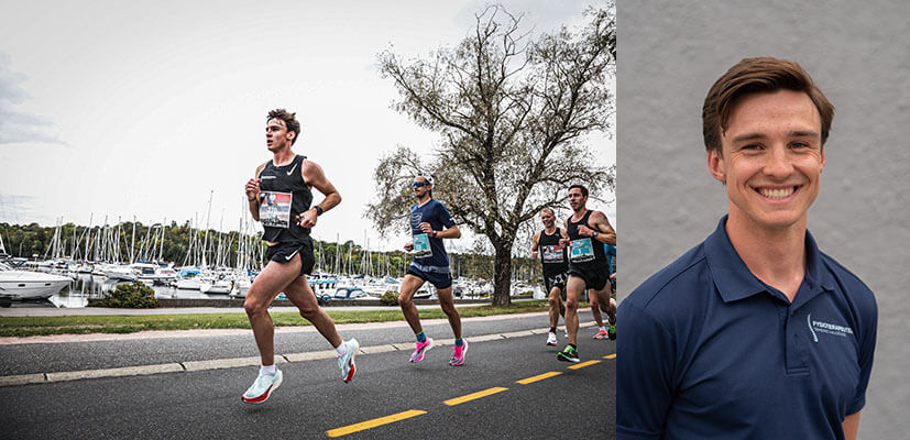 Kursinstruktør Haakon Vaaga løper i en konkurranse